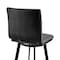 Armen Living Jermaine 26" Counter Height Swivel Bar Stool in Matt Black Finish with Gray Faux Leather 721535762002 - alternate 8